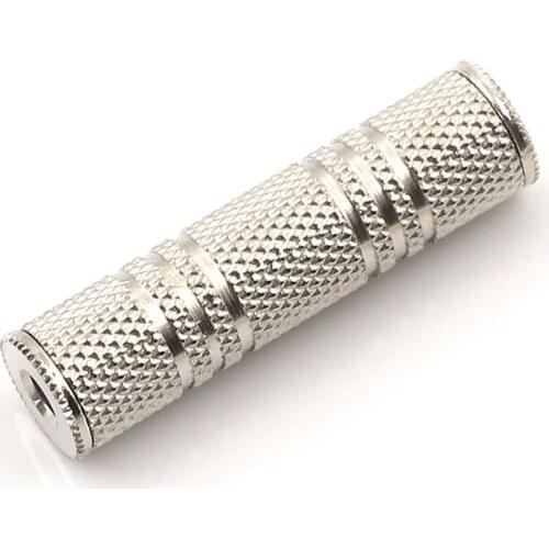 1PCS Silver 3.5mm Female to Female Audio Adapter Connector Coupler Stereo F/F Extension