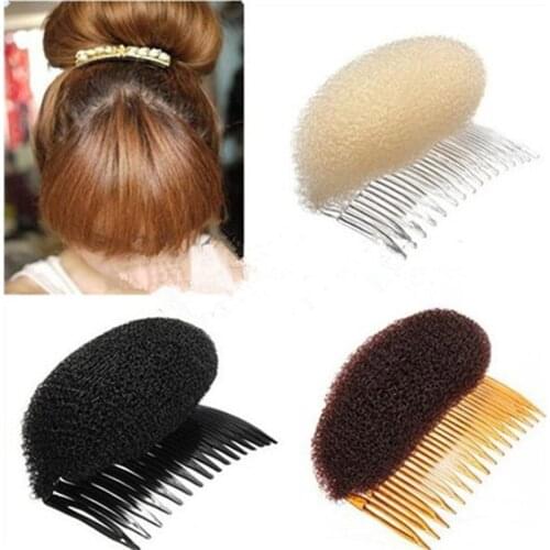 1Pcs Women Fashion Hair Styling Women Fashion Portable Sponge Clip Stick Bun Braid Tool Hair Accessories Modelling Fluffy