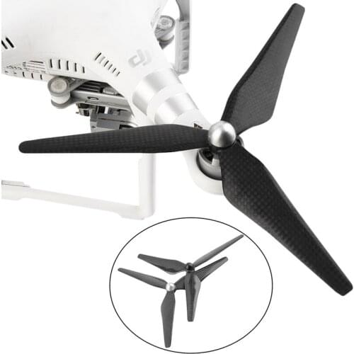2PCS Carbon 9450 Fiber Propeller CW/CCW 3-Blade Prop Phantom 1 2 3 Vision