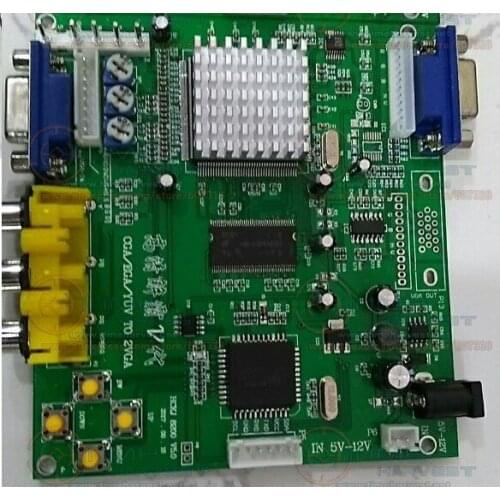 2 pcs RGB TO VGA Converter PCB CGA TO VGA converting board one VGA output for arcade game LCD monitor machine game cabinet