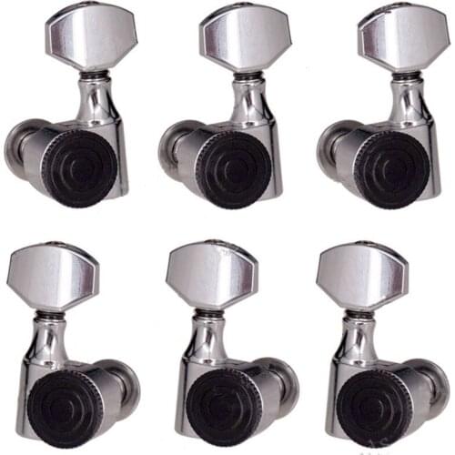 6pcs/lot Chrome No screw hole Guitar Tuning Pegs Tuners Machine Heads For acoustic Electric Guitar parts No need Mounting Screw