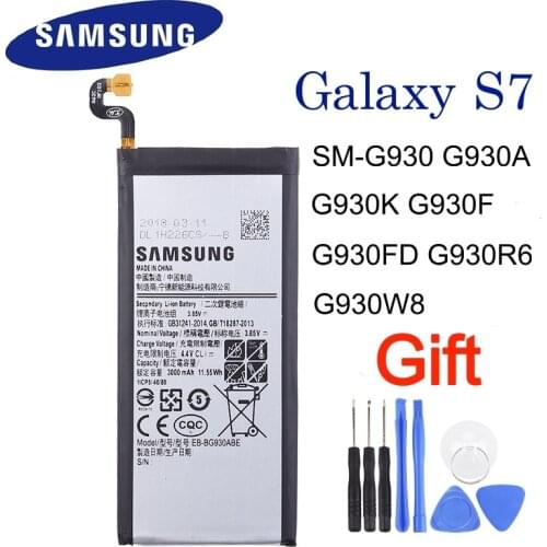 SAMSUNG Original Phone Battery EB-BG930ABE 3000mAh For Samsung Galaxy S7 SM-G930 G930A G930K G930F G930FD G930R6 G930T G930W8
