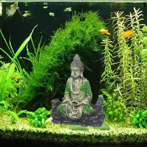 Aquarium decoration fish tank decoration buddha statue aquarium accessories Fish tank landscaping Ancient buddha statue Rockery
