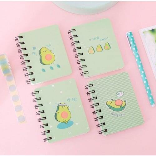 4pcs Avocado Spiral Coil Notebook Blank Paper Journal Diary Planner Notepad Gift