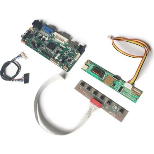 For LTN133AT07/LTN133AT08 1CCFL LVDS 20-Pin 1280*800 display controller board DIY kit M.NT68676 screen VGA+DVI