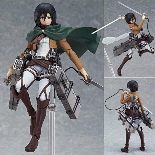 Figma 3 Style Attack on Titan Anime Shingeki no Kyojin Scouting Legion Levi Articulated PVC Action Figure Model Toy