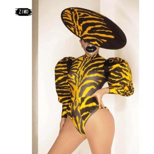 Modern Festival Party Opening Pole Jazz Disco Dance Women Singer leopard print set outfit Stage Wear Performace Clothes show bar