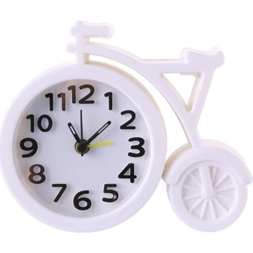 Creative Bicycle Alarm Clock Watch Children Student Bedside Alarm Clocks Cute Bike Shaped Desktop Number Digital Clock Ornament