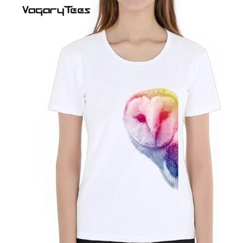 Hot sale summer naughty Owl Peeking T shirt women lovely cartoon tshirt Good quality original brand shirts casual tops