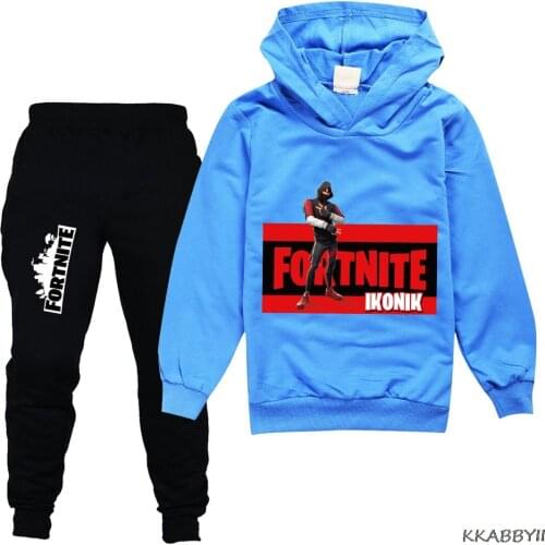 FORTNITE Fashion Fall Clothes Toddler Girls Cotton Cute Girls Tops and Pants 2Pcs Children Clothing Sets