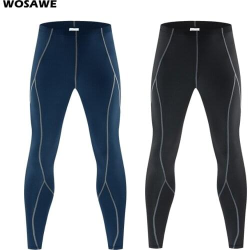 WOSAWE Mens Compression Running Pants Jogging Pants Fitness Gym Pants Tights Sports Legging Bodybuilding Training Trousers