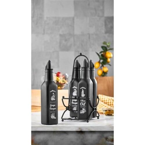 Vıpgross 4-Piece Oil Bowl Set Kitchen Mother Spice Set Salt Shaker Pepper Shaker Tableware Wooden Bamboo