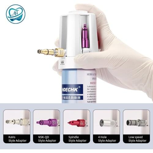 1 Set Dental Handpiece Cleaning Oil Lubricator Simple Version Maintenance Tools With 5 Style Connector AI-EC-LS