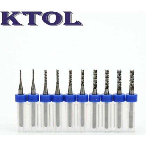 NEW 1.0-3.0mm PCB Print Circuit Board End Mills, 10pcs Micro PCB Cutter Bits Set for Cutting, Edging Processing CNC, Mould