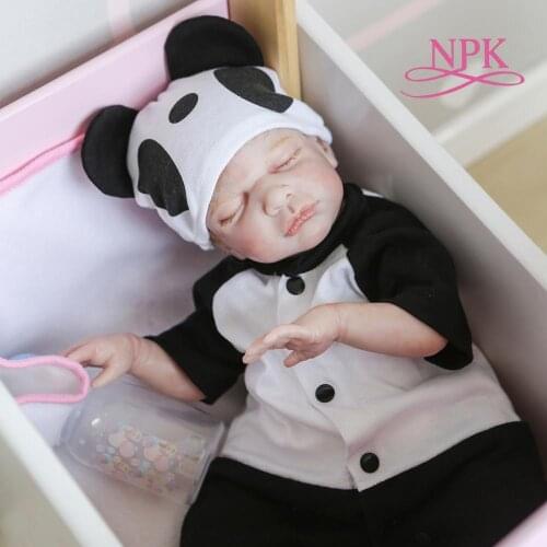 NPK 48CM Sleeping baby soft body detailed painting collectibles art doll 100% handmade reborn baby