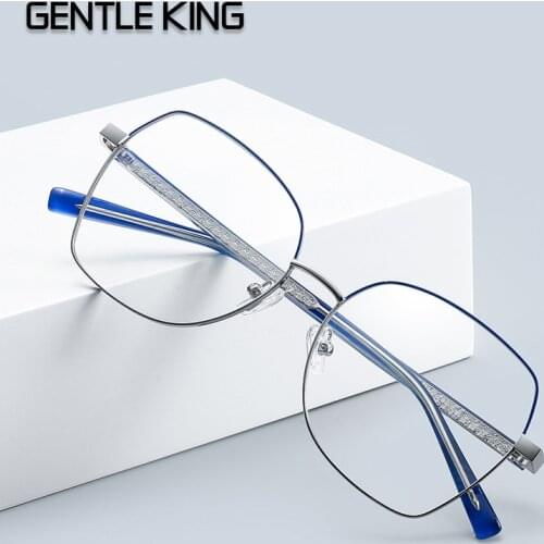 GENTLE KING Anti blue Light Blocking Computer Glasses Eyeglasses Blue Ray Spectacles Prescription Metal Eyewear For Women
