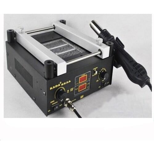 220v 2 in 1 KADA 853A RDA Digital Soldering Hot Air Preheater station +infrared rays Hot Air Gun