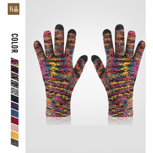 Youpin Touch screen gloves women winter outdoor cold and warm knitted gloves adult five-finger gloves men