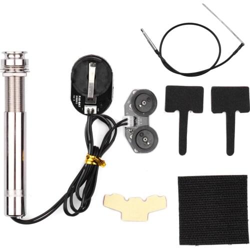 Sound Hunter PJU-02 Pen Tube Style Acoustic Piezo Transducer Pickup Ukulele Soundhole Active Pickup with Volume Only for Ukulele