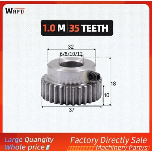 1pcs Spur Gear 1 mold 35 teeth / standard inner hole 6/8/10/12mm ,1M35T,45# steel ,gear rack transmissi