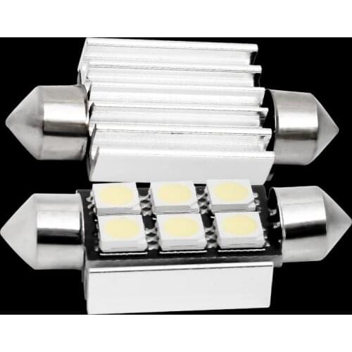 10pcs 39mm C5W C10W canbus no error Festoon 6 led 5050 smd Car Licence Plate Light Auto housing lamps Reading Lights 10