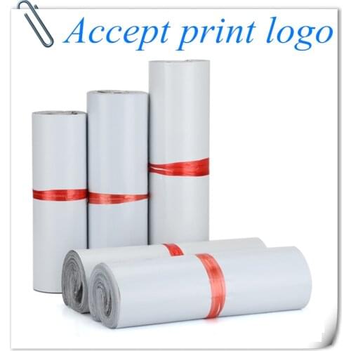 100 PCS Courier Bags White Self-seal Adhesive Storage Bags Plastic Poly Envelope Mailer Postal Mailing Bags