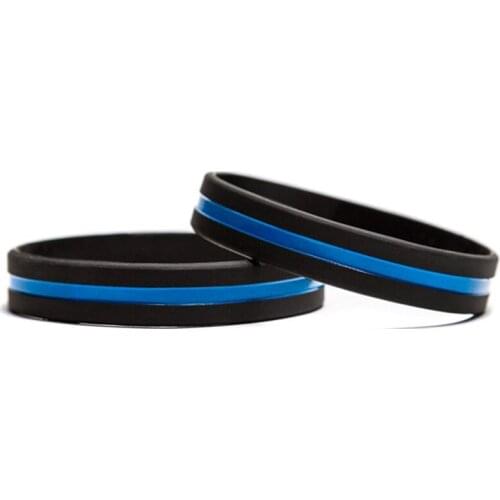 100pcs USA United states American thin blue line wristbands blue thin line wristband bracelet bangle wrist bands