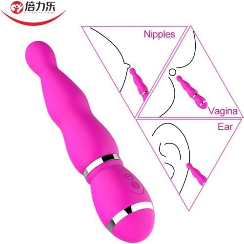 12 Modes Round Head Vibrator Magic Wand G Spot Vibrator Female Masturbator Clitoris Nipple Anal Stimulator Sex Toys for Women