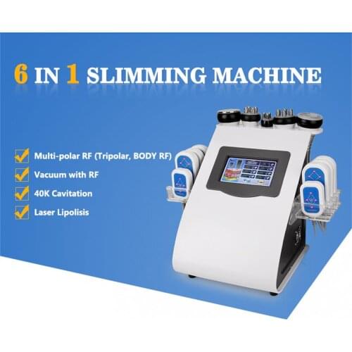 2020 hot sale Portable Beauty Salon 6 in 1 RF Cavitation Fat 40K Ultrasonic RF liop Cavitation Vacuum Body Weight Loss Machine