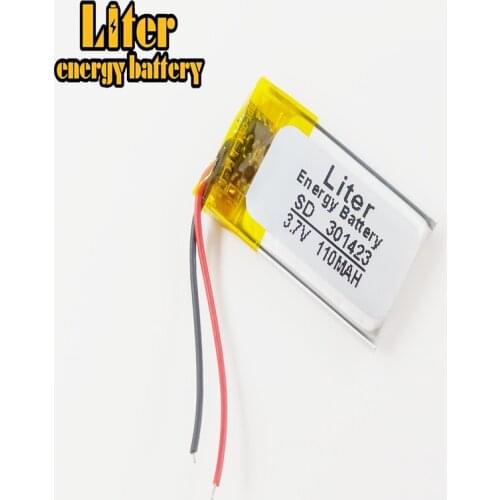 3.7V polymer lithium battery 301423 110MAH MP3 Bluetooth headset small speaker toy