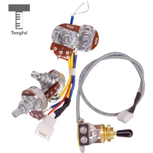 Tooyful Electric Guitar Accs Potentiometer A500K B500K Pot w/ Selector Switch for Volumn Tone