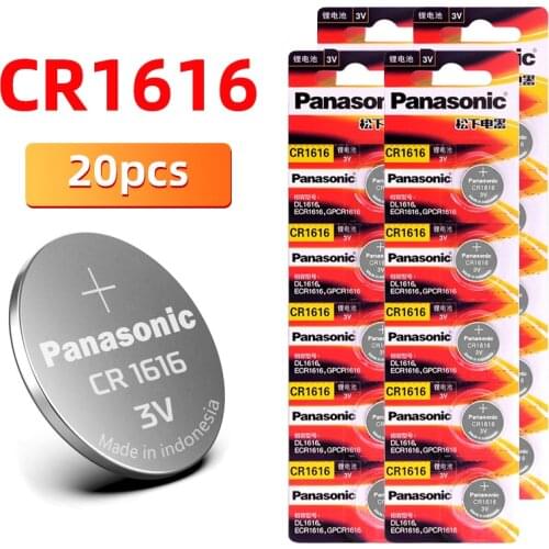 Original Panasonic 20PCS Cr1616 Coin Cell Button 3 V Batteries for Watch DL1616 BR1616 ECR1616 5021LC L11 L28 For PDA MP3 player