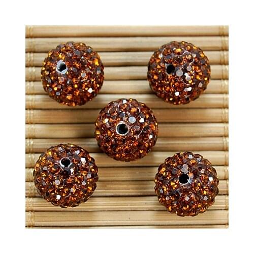 Free Shipping! 50pcs/Lot,Good Quality 10mm Smoked Topaz Clay Beads Diy jewellery