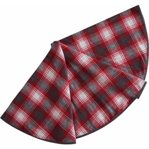 Free shipping Christmas Tree Skirt Plaid High Quality XMAS Tree Decoration Merry Christmas Supplies Christmas Decoration
