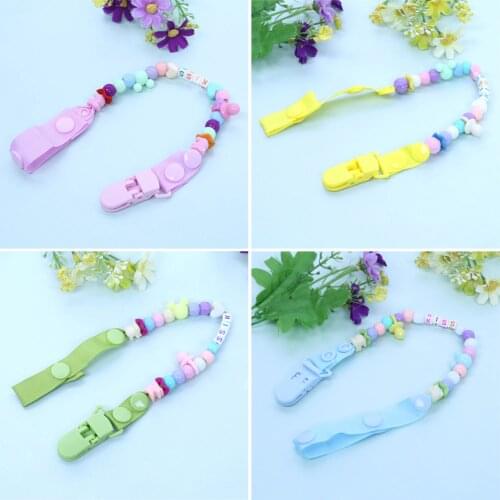 Baby Pacifier Clip Chain New Baby Nipple Holder Newborn Dummy Holder Pacifier Chain Clip Holder Baby Nipple Feeding Aids