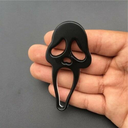 Black 3D Metal Skull Skeleton Ghost Car Trunk Rear Emblems Badge Decal Sticker