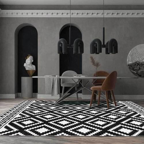 Black white 3D Geometric Carpets for Living Room Bedroom Area Rug Child Play Tent Rug Kids Room Game Floor Mat Home Decor Carpet