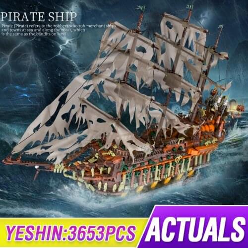 Mould King 13138 Flying Dutchman Pirates Ship Model Building Blocks Boat Bricks Set Kids Toys For Children Gift