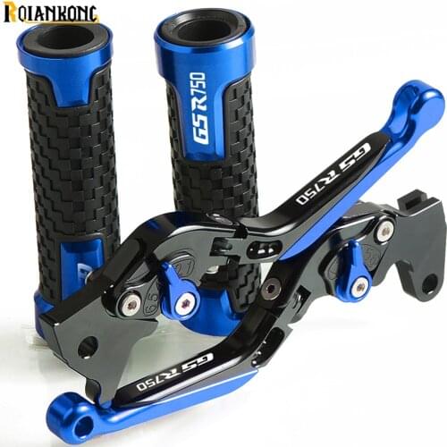 GSR750 LOGO Motorcycle Brake Clutch Levers Handlebar Hand Grips ends for Suzuki GSR 750 2011 2012 2013 2014 2015 2016 2017 2018