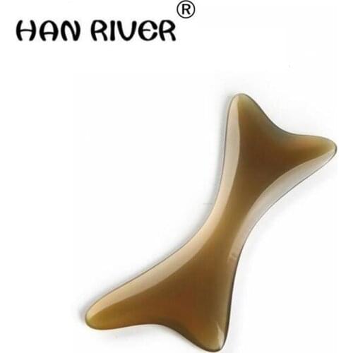 HANRIVER "Mini massager natural horn facial scrapping plate face fish eye scrapping the bridge of the nose chin "