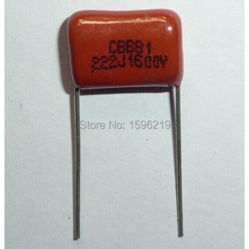 20pcs CBB capacitor 222 1600V 222J 1.6KV 2200pF 2.2nF P15 CBB81 Metallized Polypropylene Film Capacitor