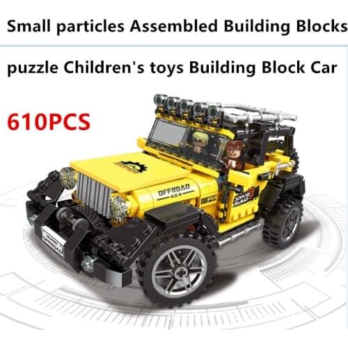 Toys For Children Assembled insert Building Block Brick educational toys 610blocks Construction off-road Vehicle Model Toy 03024