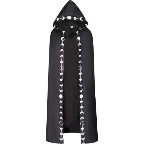 Mens and womens hooded jacket, vintage gothic cloak, long trench coat, cosplay Halloween costume, womens hooded jacket 2021