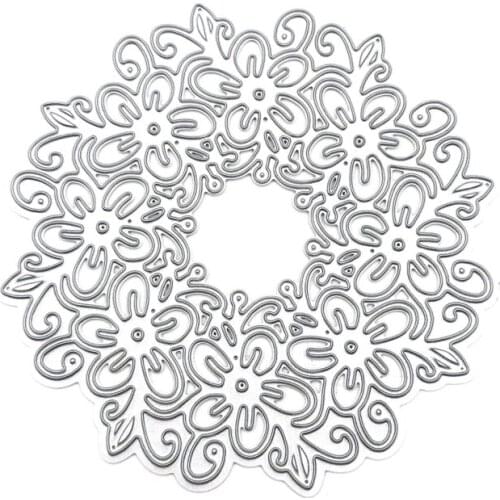 Puzzle Round Lace Carbon Steel Cutting Dies DIY Scrapbooking Photo Album Stencil