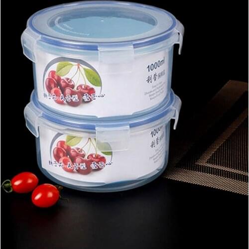 Round plastic crisper, office worker with meal, student instant noodle box, refrigerated microwave