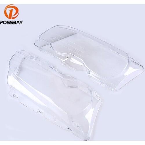 POSSBAY Car Headlight Lenses Clear Lens Clear Cover for BMW 3-Series E46 M3 2000-2006 Left Right Headlamp Cover Plastic