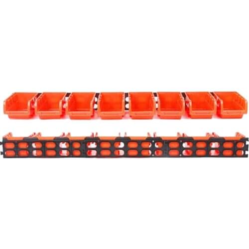 Wall Mounted 8-Bin Storage Bins Garage Rack Plastic Tool Box Hardware Screw Parts Organizers Classification Storage rack
