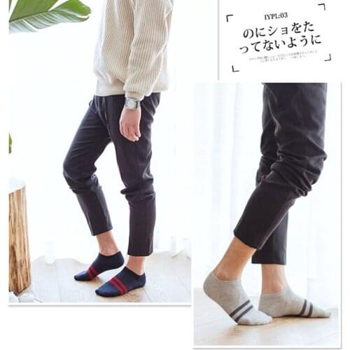 New mens socks short sweat-absorbent breathable deodorant shallow mouth boat socks