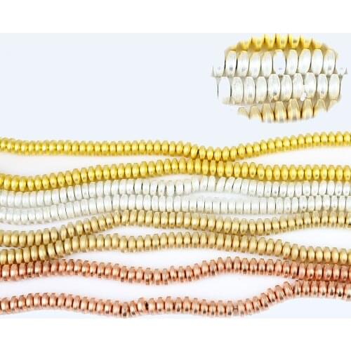 Natural Stone Hematite Gasket Loose Beads 2-8mm Flat Round Used To Jewelry Making DIY Bracelet Necklace Accessories (15 Inch)