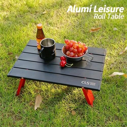 Portable Mini Folding Table for Ourdoor Picnic Barbecue Camping Aluminum Alloy Ultra Light Foldable Computer Desk on the Bed